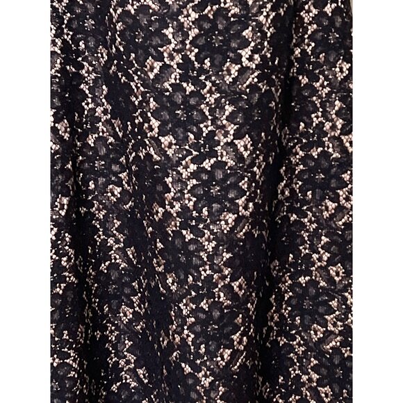 Talbots Black Lace Strapless Dress Size 12 Floral Overlay Elegant Cocktail - Picture 6 of 10